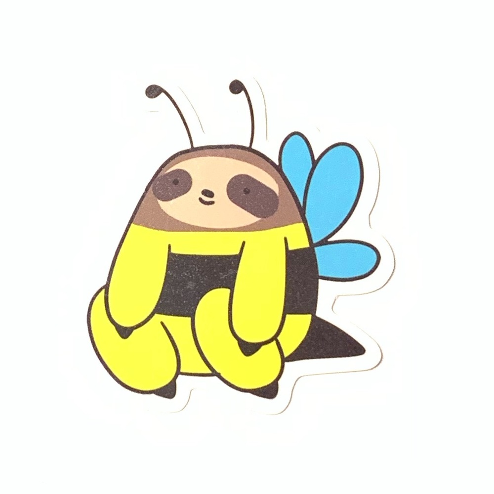 Bee Sloth Vinyl Sticker